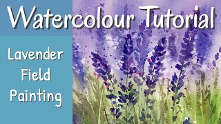 How To Paint Lavender In Watercolour Beginner Tutorial [upl. by Abraham]