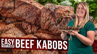 Easy Marinated Beef Kabobs [upl. by Kattie]