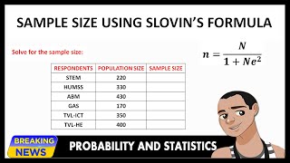 COMPUTING SAMPLE SIZE USING THE SLOVINS FORMULA [upl. by Og129]