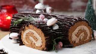 Bûche de Noël A French Christmas Dessert • Tasty [upl. by O'Grady]