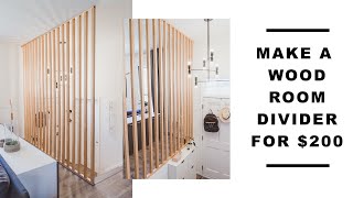 Build A Wood Room PartitionDivider Step By Step Time Lapse [upl. by Winterbottom]