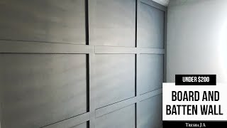 How To DIY Board and Batten Grid Accent Wall [upl. by Indira]