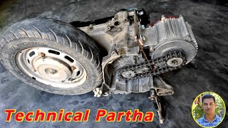 DIY Electric Scooter Conversion full video  Technical Partha [upl. by Haissem]