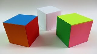 How to Make a Paper Cube  easy origami [upl. by Eldred881]