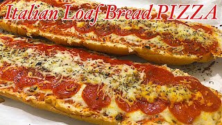 Italian French Bread Pizzas Recipe Homemade [upl. by Yrred8]