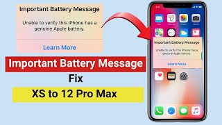 Fix “Important Battery Message”Unable to verify this iPhone has a genuine Apple Battery [upl. by Ekez749]