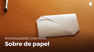 Sobre de papel fácil y rápido  Origami [upl. by Joya]