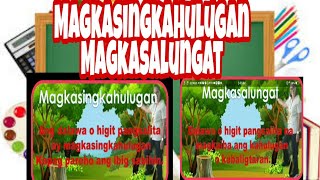 Grade 3  Filipino  Salitang Magkasalungat at Magkasingkahulugan Q2wk3 [upl. by Ardeed135]