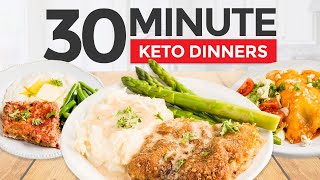 30 Minute EASY KETO DINNER RECIPES  KETO MEAL PREP TIPS  Keto Chicken Fried Steak Meatloaf [upl. by Enilamme]