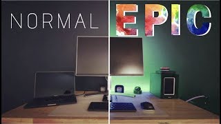 EASY to Install RGB Light Strips for an EPIC Desk Setup [upl. by Allerie462]