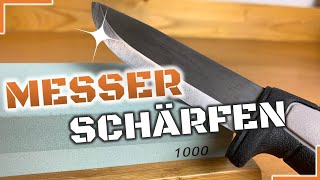 Messer schärfen mit dem Schleifstein  Anleitung [upl. by Yevoc]