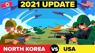 North Korea vs United States USA  2021 Military  Army Comparison [upl. by Lilas]