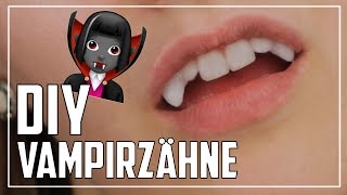 Vampirzähne einfach amp schnell selbst machen Halloween Tutorial  Judy R [upl. by Leandro]