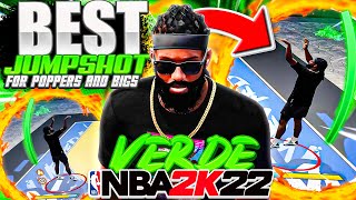 Best Popper Jumpshot NBA 2K22 Best Shooting Center Jumpshot Best Custom For Bigs 610  Green Verde [upl. by Yart]