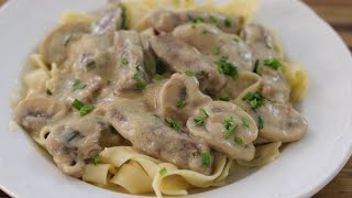 Beef Stroganoff Recipe  How to Make Beef Stroganoff [upl. by Kaule802]