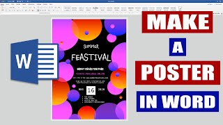 How to make a POSTER in Word  Microsoft Word Tutorials [upl. by Assirt]