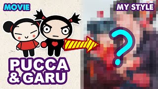 How To Draw PUCCA and GARU  Semi Realistic Style  Huta Chan [upl. by Ellehsal237]