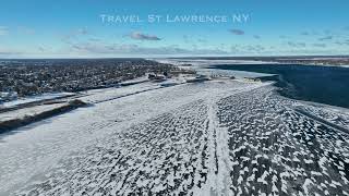 Winter Flight over Ogdensburg NY waterfront [upl. by Avalsorim]