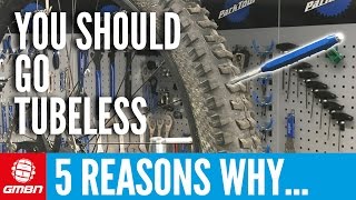 5 Reasons You Should Switch To Tubeless MTB Tyres  Mountain Bike Maintenance [upl. by Annodal]