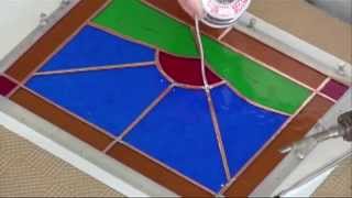 How to Solder Your Stained Glass Panel [upl. by Roselin]