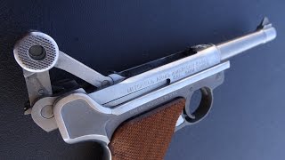 実弾射撃 ルガー P08 トグルアクション Luger P08 Toggle Lock [upl. by Neram]