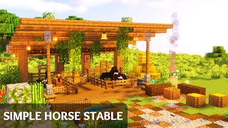 Minecraft How To Build A Simple Horse Stable [upl. by Watt522]