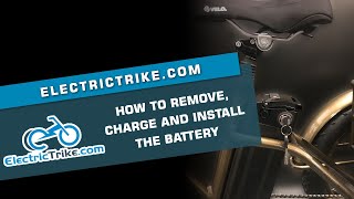 Electric Trike  Remove Charge and Turning OnOff the Battery on the Fat Trike [upl. by Osric710]