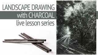 Landscape Drawing with Charcoal [upl. by Naimerej242]