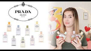 Les Infusions de Prada  revue complète dune gamme de parfums extraordinaire ❤️ pour le printemps [upl. by Chenay]