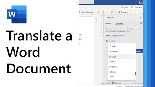 How to Translate a Word document Supports over 70 languages [upl. by Enidlareg]