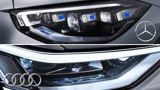 Audi Digital Matrix Light VS Mercedes Digital Light – Lighting Technology Assist [upl. by Hammad]