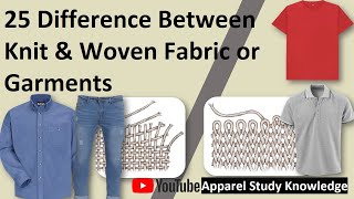 25 Difference between Knit amp Woven Fabric or Garments [upl. by Llertnad]