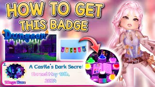 EASY HOW TO GET THE DUNGEON QUEST BADGE in ROYALE 🏰 HIGH  ROBLOX [upl. by Whitebook]