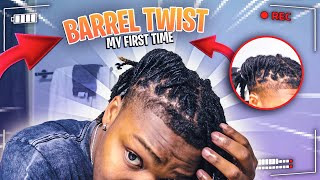 BARREL TWISTING Dreadlocks  My First Time EVER [upl. by Ilahsiav]