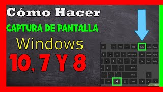 Como Tomar Captura de Pantalla en Computadora ✅ Windows 10 Windows 7 y 8 [upl. by Franzoni]