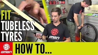 How To Fit Tubeless MTB Tyres  Mountain Bike Maintenance [upl. by Berneta]