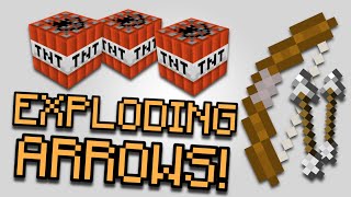 EXPLOSIVE ARROWS with 1 command in Minecraft Link in Description [upl. by Htbazile426]