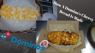 Dominos Cheesy Bread HOW ITS MADE [upl. by Nekcarb]