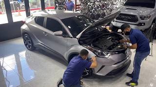 Toyota CHR DRL Lights Foglights LED Lights Mudguards Installation Video Timelapse [upl. by Geffner]