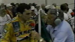 Senna Prost amp Piquet interview after the race in Detroit 1987 [upl. by Kitti]