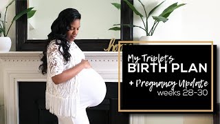 Triplets BIRTH PLAN  Pregnancy Update 28  30 weeks [upl. by Inva389]