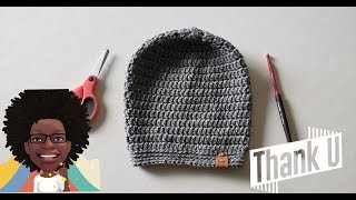 How to Crochet a Basic Slouchy Beanie [upl. by Eenobe]