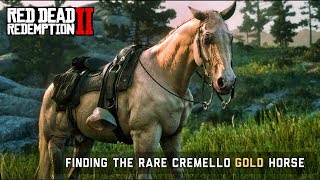 Find the Rare Gold Cremello Horse in Red Dead Redemption 2  Location [upl. by Ecila812]