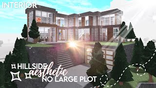 ROBLOX  Bloxburg Modern Aesthetic Family Hillside House 2 story No Large Plot  Build amp Tour [upl. by Hal248]