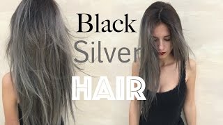 How to Black Roots Silver Grey Hair  Stella [upl. by Rebmeced]