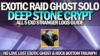 How To Get Exotic Raid Ghost Shell Completely Solo  Deep Stone Crypt All 3 Characters Destiny 2 [upl. by Abehsile]