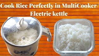 Cook Rice Perfectly in Prestige MultiCookerElectric Kettle  Hostel amp Travel Friendly Cooking [upl. by Nerak]