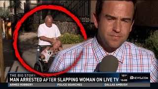 Man Gets Arrested After Slapping Wife In Wheelchair On Live TV [upl. by Cosenza627]