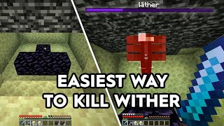 Minecraft Easiest way to kill Withers 30 Second Method  120 [upl. by Nomaj]