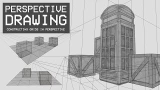 Perspective Drawing 11  How To Construct Grids In Perspective [upl. by Yenwat]